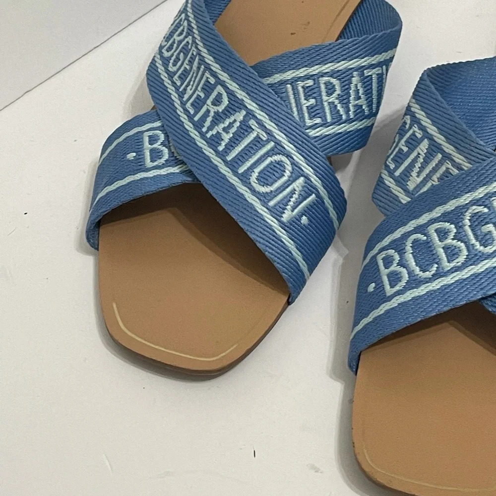 BCBGeneration blue flat Sandals sz 9 - Picture 6 of 12